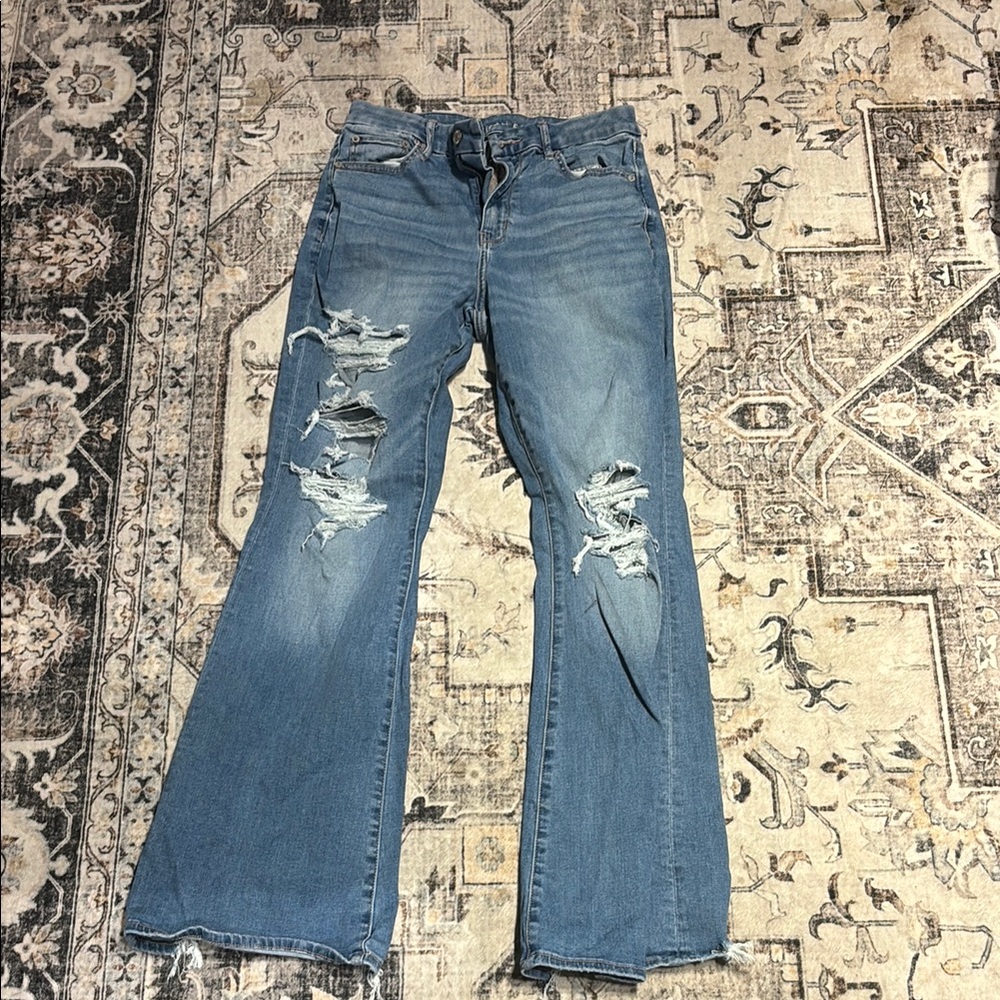 Distressed Blue Women's Jeans